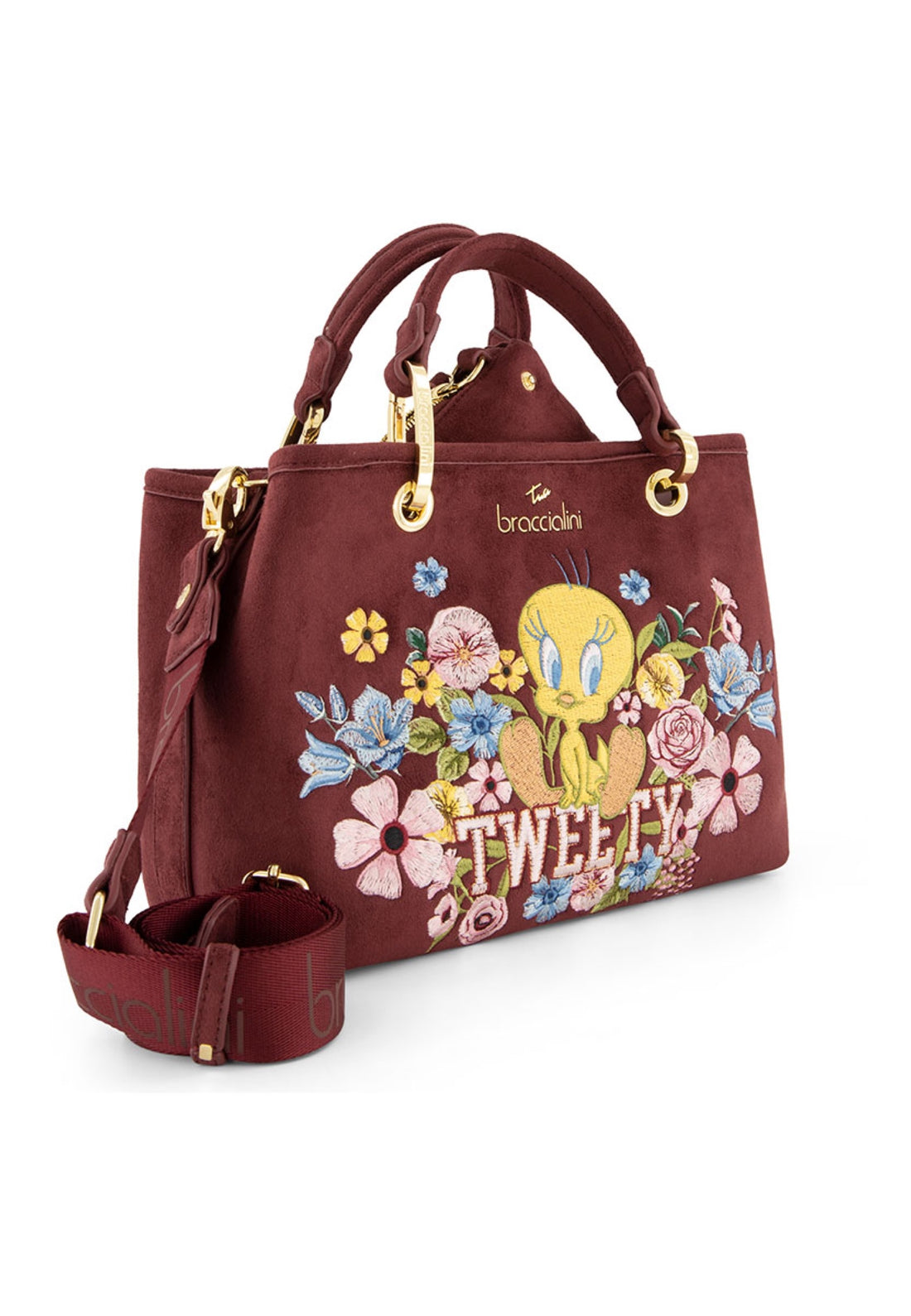 BORSA A MANO E TRACOLLA MEDIA BRACCIALINI BETH BLOOM LT321 BORDEAUX