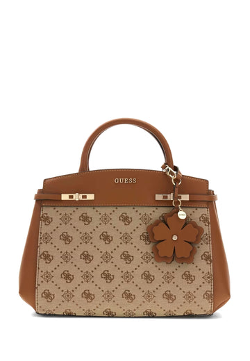 BORSA A MANO E TRACOLLA DONNA GUESS MELINDA LOGO JP990206 LATTE LOGO