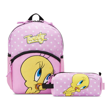 ZAINO ASILO + ASTUCCIO BAMBINI RONCATO LOONEY TUNES 44101511 TITTI ROSA