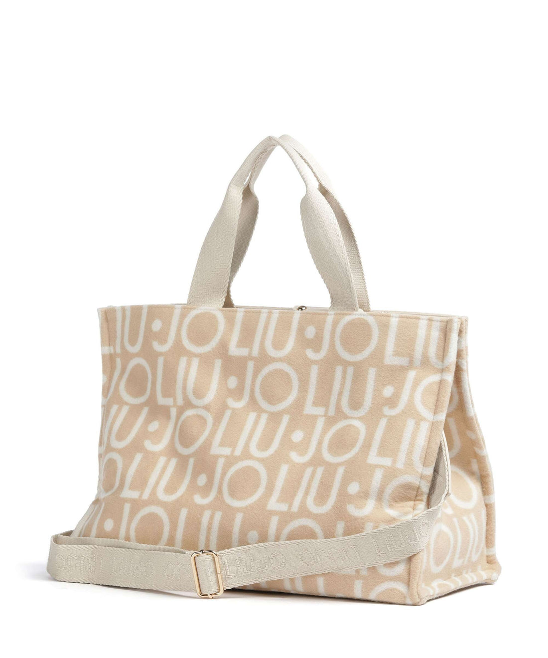 BORSA A MANO E TRACOLLA LIU-JO LOGO ALLOVER 2F6037_T2742 NATURALE