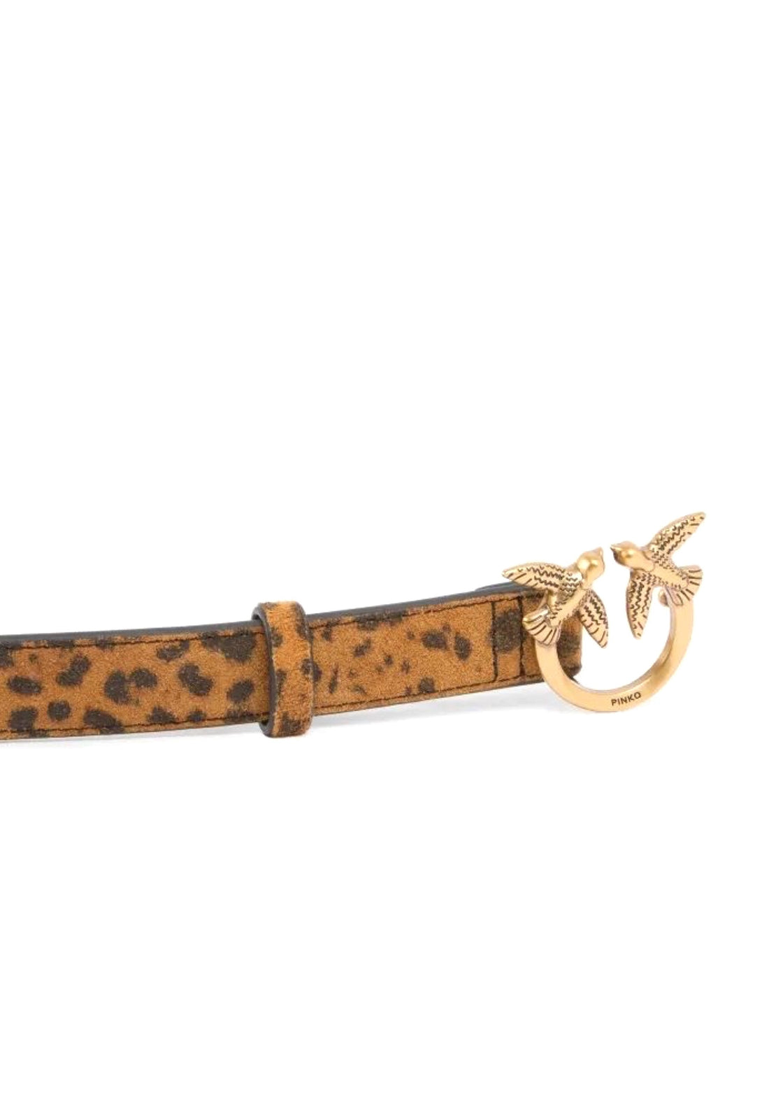 CINTURA PINKO LOVE BERRY H2 BELT 100143 A32A M35Q MACULATO MARRONE