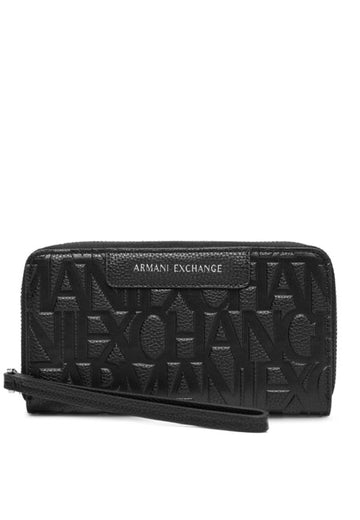 PORTAFOGLIO LUNGO ARMANI EXCHANGE DONNA XW001606 AF15774 UC001 BLACK