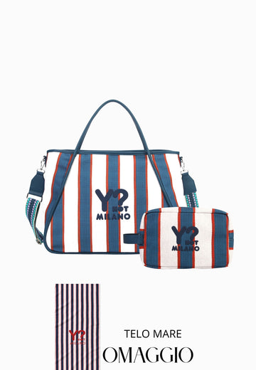 COORDINATO MARE BORSA + NECESSAIRE+SANDALI YNOT MISTRAL LILLA