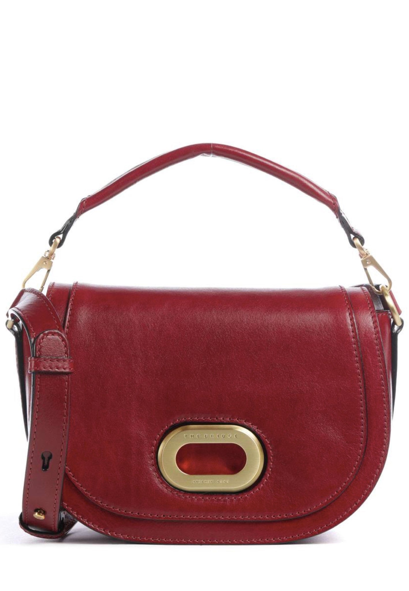 BORSA CROSSBODY A MANO E TRACOLLA THE BRIDGE ILARIA 04561501 2E ROSSO SCURO