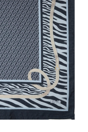 FOULARD STOLA ANIMALIER LIU-JO 2F6063_T2745 MIDNIGHT