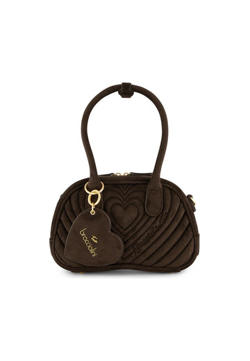 BORSA A MANO E TRACOLLA BAULETTO BRACCIALINI BETH MATELASSE' B19254 CIOCCOLATO