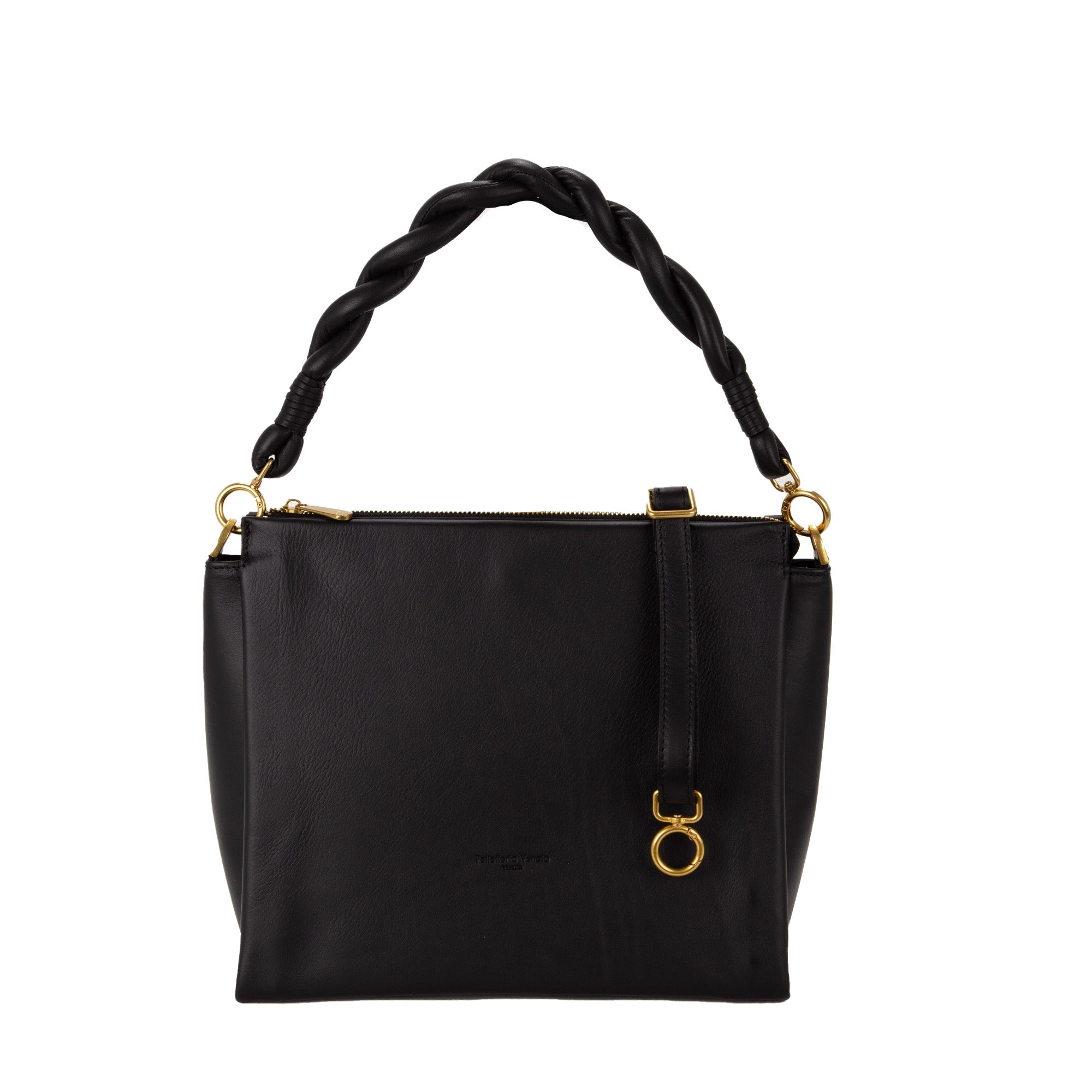 BORSA A SPALLA E TRACOLLA DONNA PELLETTERIA VENETA N25617 NERO