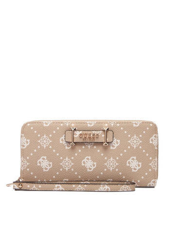 PORTAFOGLIO DONNA ZIP AROUND GUESS SILIA SLG GP9890146 VANILLA LOGO