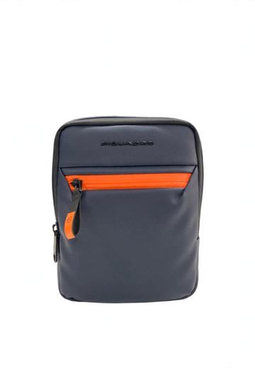BORSELLO TRASVERSALE UOMO PIQUADRO PICCOLO GOMMATO IMPERMEABILE CA6811C2OW BLU