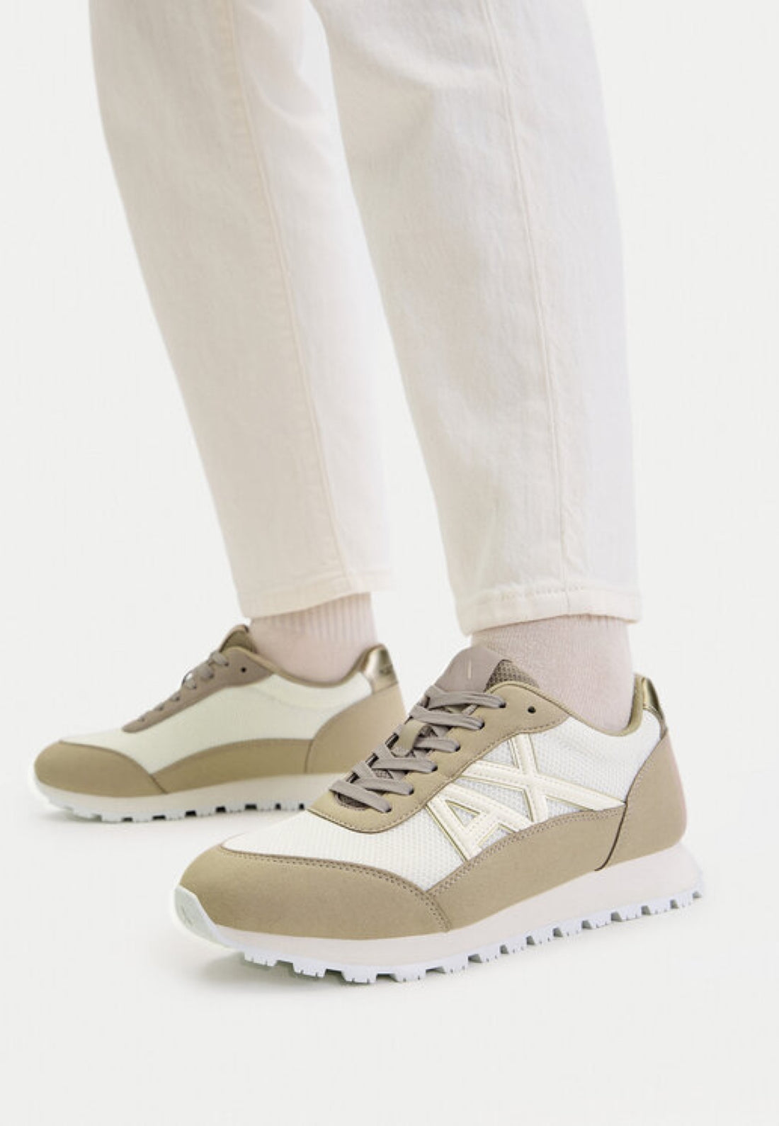 SCARPE DONNA ARMANI EXCHANGE XW002150 AF19388 MZ396 SAND-OFF WHITE