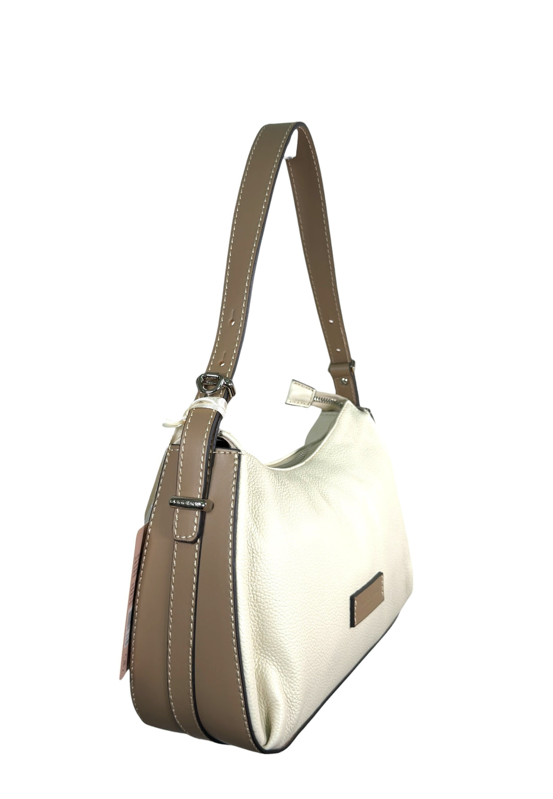 BORSA A SPALLA E TRACOLLA IN PELLE PELLETTERIA VENETA V26511 BEIGE
