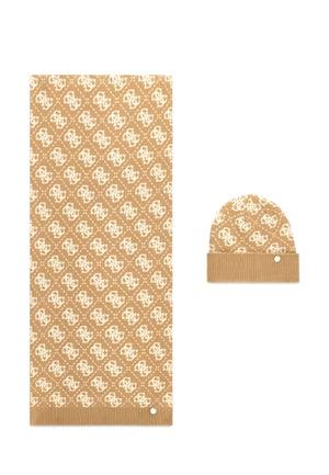 SCIARPA + CAPPELLO GUESS DONNA GFBOXWP6401 LOU BEIGE