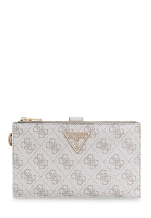 PORTAFOGLIO LUNGO DONNA GUESS LAUREL II SLG SG7459157 DARK TAUPE LOGO