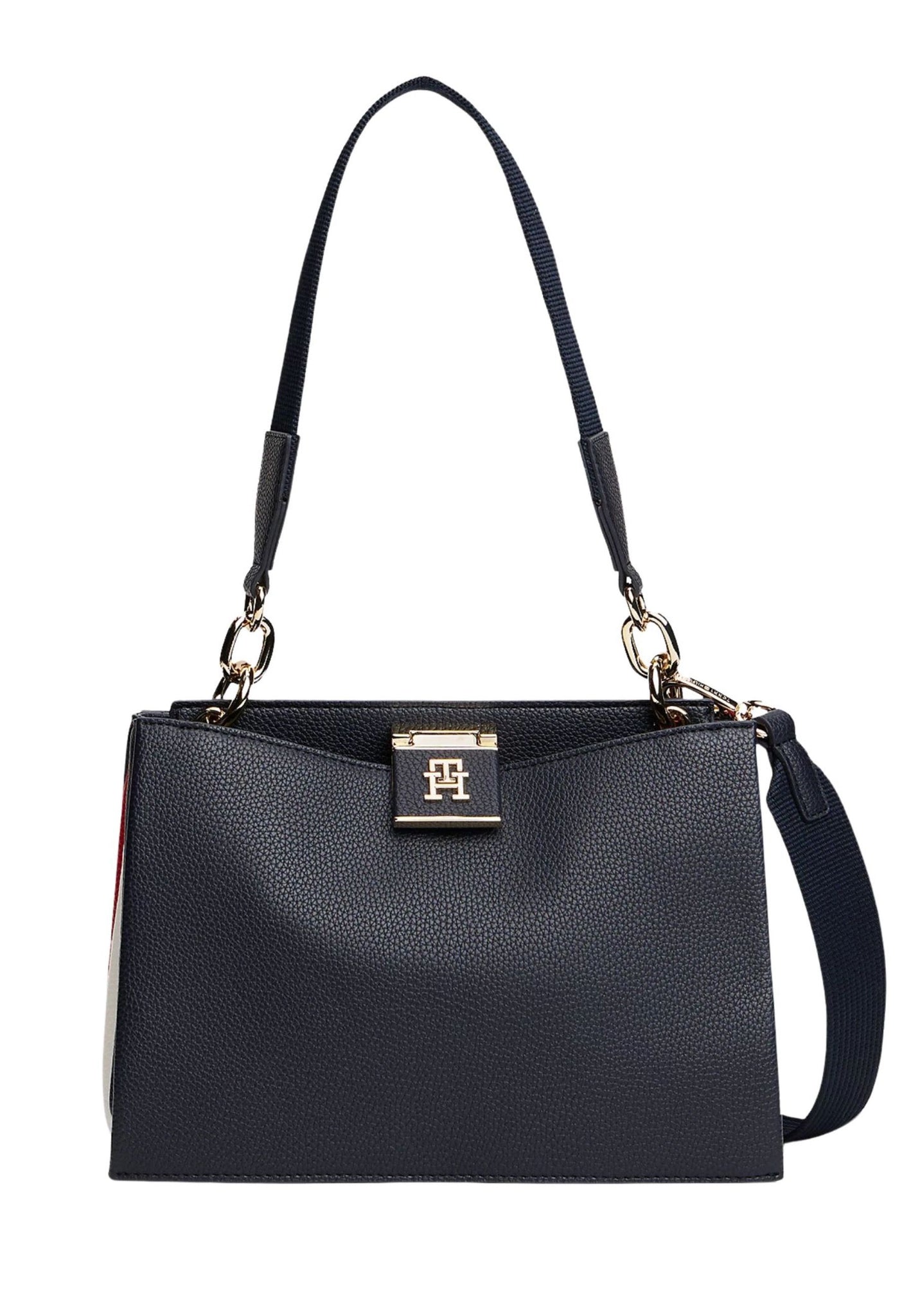 BORSA A SPALLA E TRACOLLA MEDIUM DONNA TOMMY HILFIGER AW0AW17830 DW6 BLU