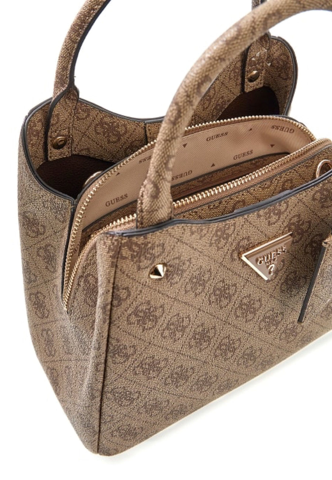 BORSA A MANO E TRACOLLA DONNA GUESS MERIDIAN II SG697405 LATTE LOGO