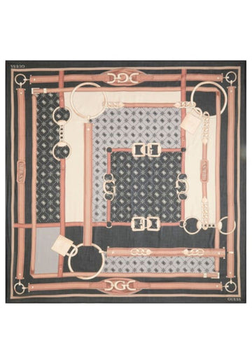 PASHMINA QUADRATO GUESS DONNA AW5452MOD03 ESL ESPRESSO LOGO