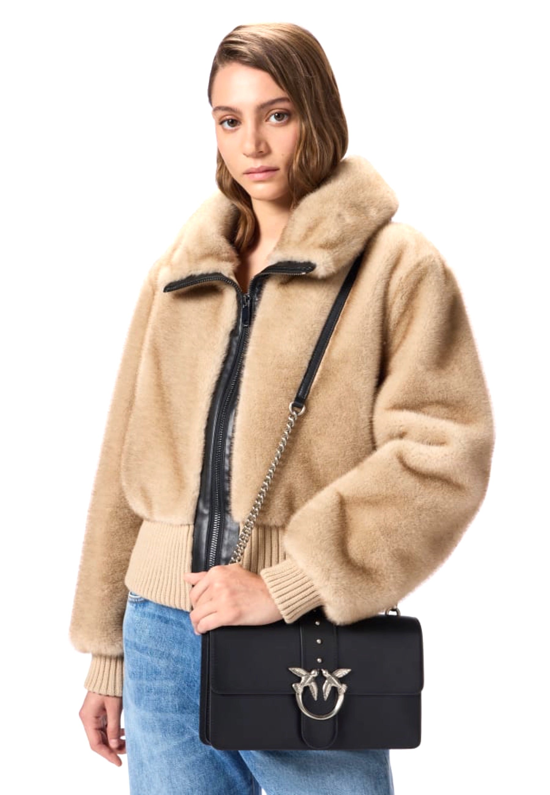 【希少】GENIUS LOCI BORSA PINKO LOVE ONE CLASSIC 105857 A0F1 Z99O NERO-ARGENTO