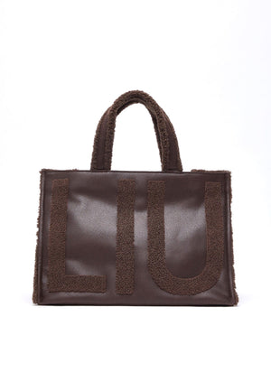 BORSA A MANO E TRACOLLA LIU-JO CHECK 2F6037_E0021 00533 T.MORO