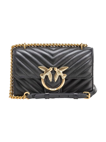 BORSA PINKO LOVE MINI CHEVRON 100074 A0GK NERO