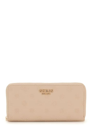 PORTAFOGLIO DONNA ZIP AROUND GUESS PHOEBE PD9665146 SIMPLY TAUPE LOGO