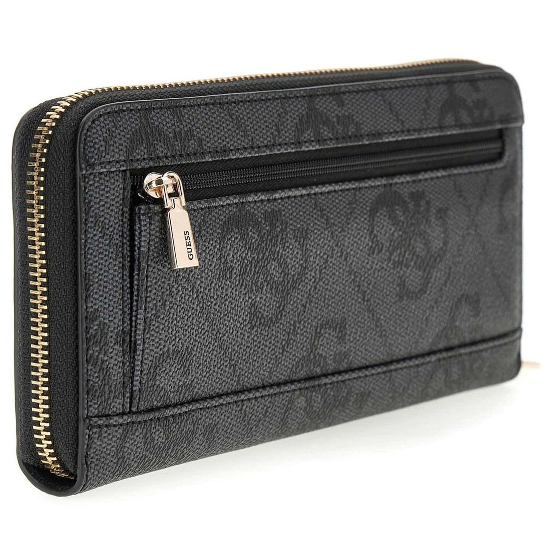 PORTAFOGLIO DONNA ZIP AROUND GUESS JANIE OS9924146 COAL LOGO