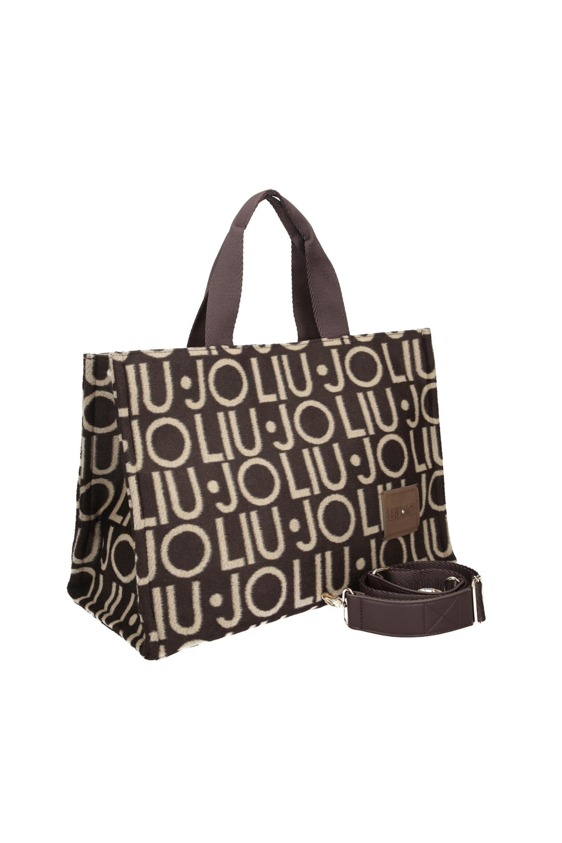 BORSA A MANO E TRACOLLA LIU-JO LOGO ALLOVER 2F6037_T2742 T.MORO