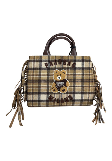 BORSA A MANO E TRACOLLA PASHBAG MARGE 20142 SHEPHERD YARD BEIGE