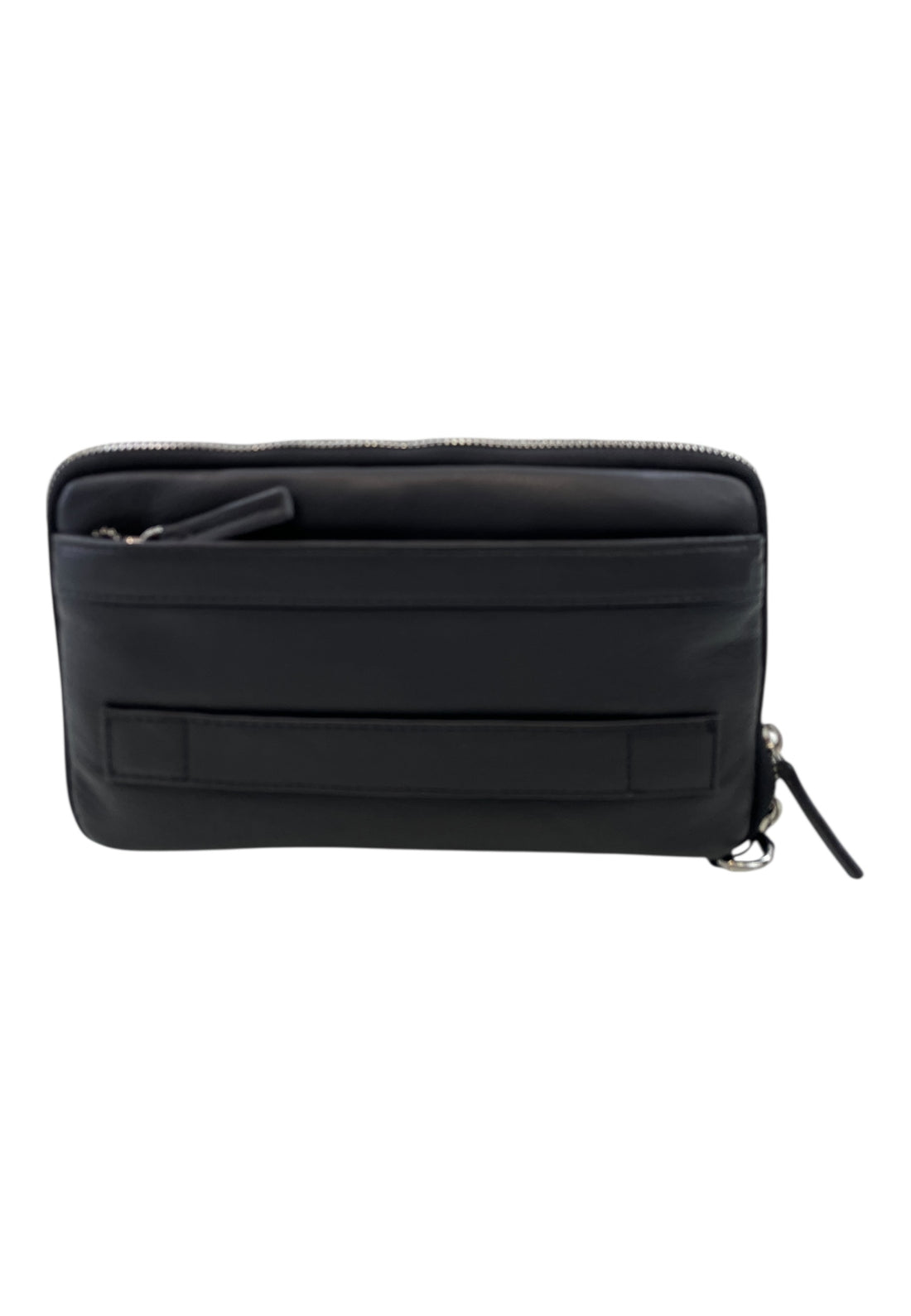 POCHETTE DA POLSO UOMO IN PELLE AERONAUTICA MILITARE AM-571 NERO