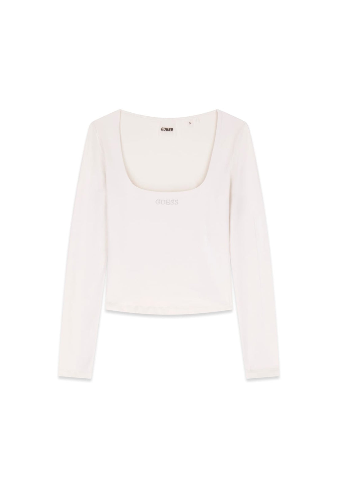 MAGLIA MANICHE LUNGHE DONNA GUESS V6BP05K6318 G9L9 OFF WHITE
