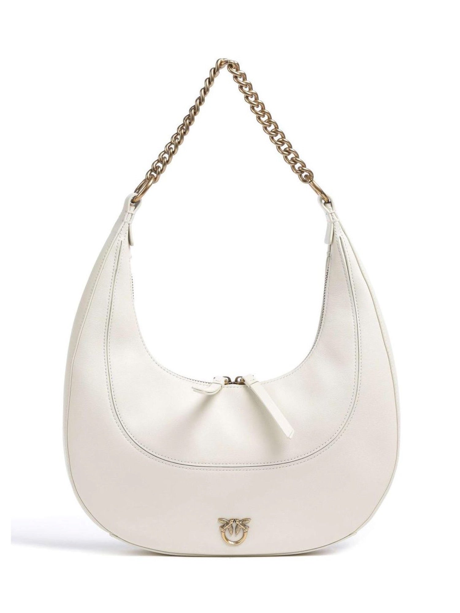 PINKO BRIOCHE HOBO CLASSIC BAG 101526 A0QO WHITE