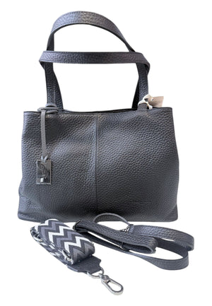 BORSA A SPALLA DONNA PELLETTERIA VENETA V25313 NERO