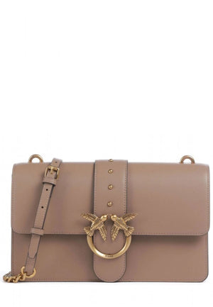 BORSA PINKO LOVE ONE CLASSIC 105857 A0F1 D01Q BEIGE BISCOTTO ZENZERO