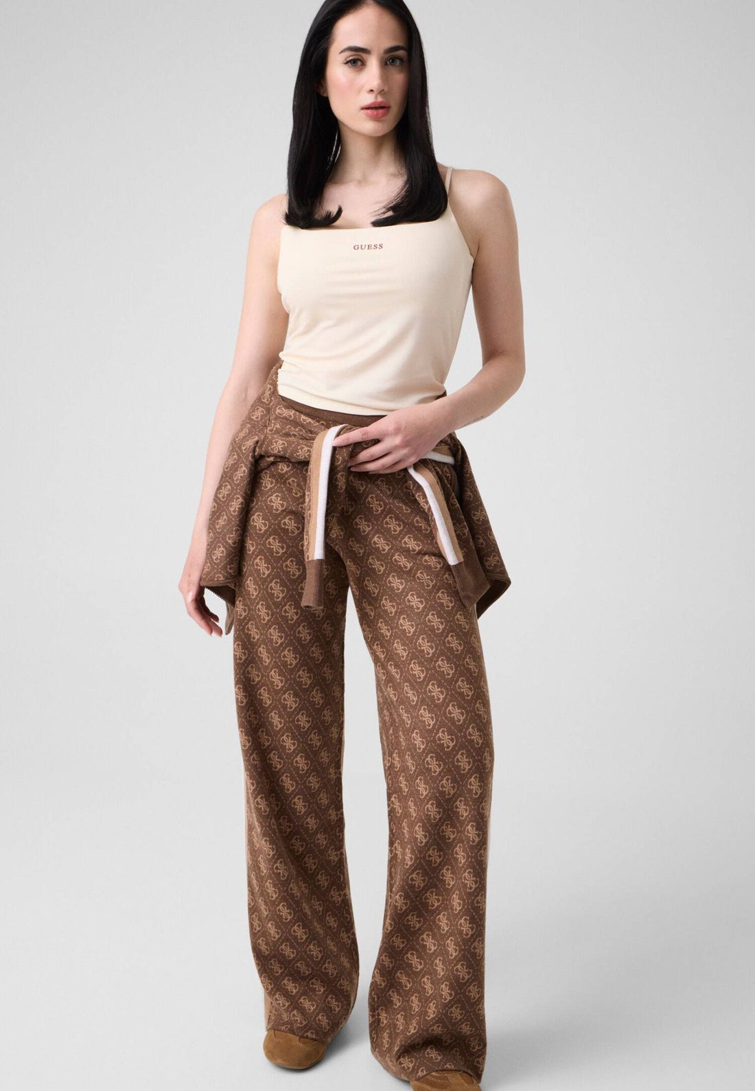 PANTALONI DA TUTA DONNA GUESS V6BB01Z1483 FNPC COFFEE