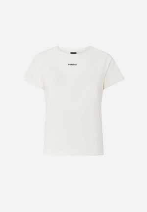 MAGLIA T-SHIRT DONNA PINKO 100373 A34F Z05 BIANCO