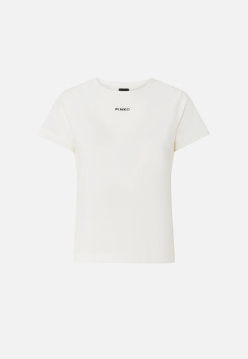 MAGLIA T-SHIRT DONNA PINKO 100373 A34F Z05 BIANCO