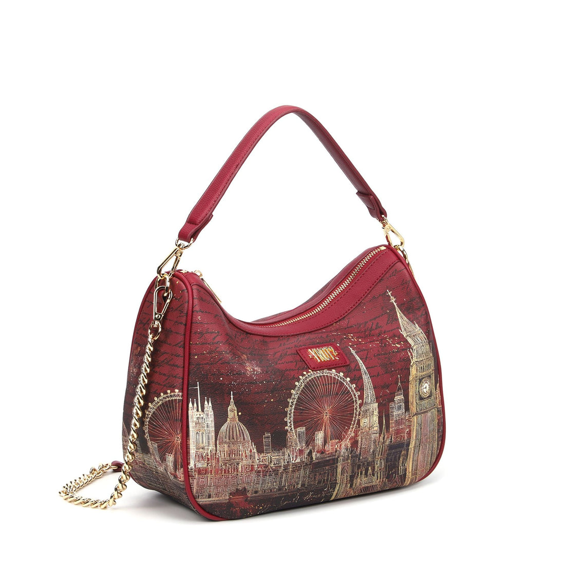 BORSA HOBO A SPALLA E TRACOLLA YNOT CPD-006F7 BURGUNDY