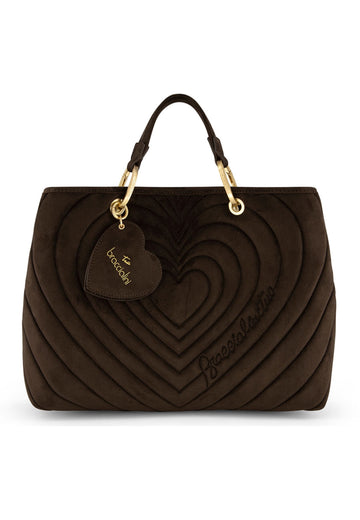 BORSA A MANO E TRACOLLA  BRACCIALINI BETH MATELASSE' B19250 CIOCCOLATO