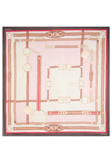 PASHMINA QUADRATO GUESS DONNA AW5452MOD03 REG ROSE LOGO