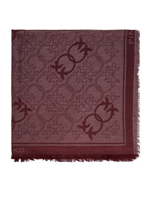 PASHMINA PINKO POLONIA JACQUARD LOGO 106017 A2ZH R57 RED