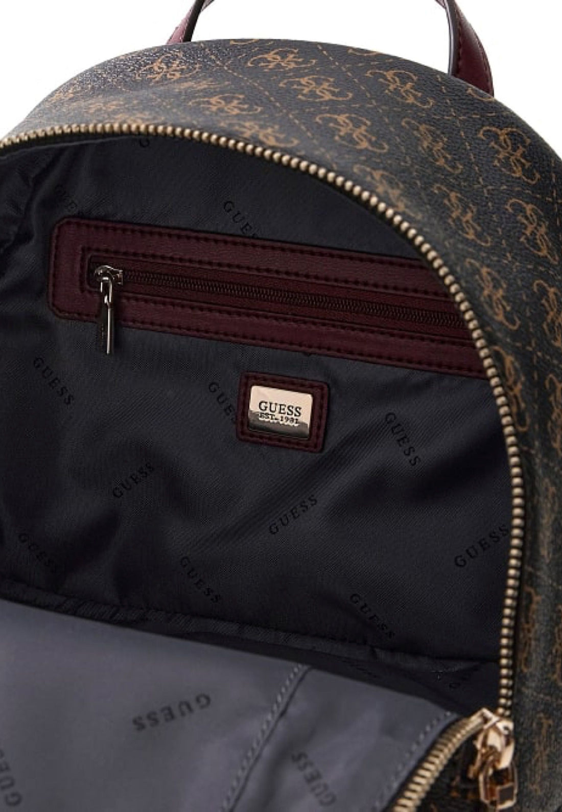 ZAINO DONNA PICCOLO GUESS FOLLIE TRAVEL LQ9676032 BROWN LOGO