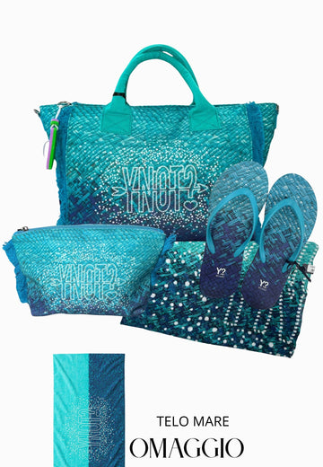 COORDINATO MARE BORSA MEDIA+ NECESSAIRE+PAREO+Telo mare fucsia  YNOT MACAO OCEAN