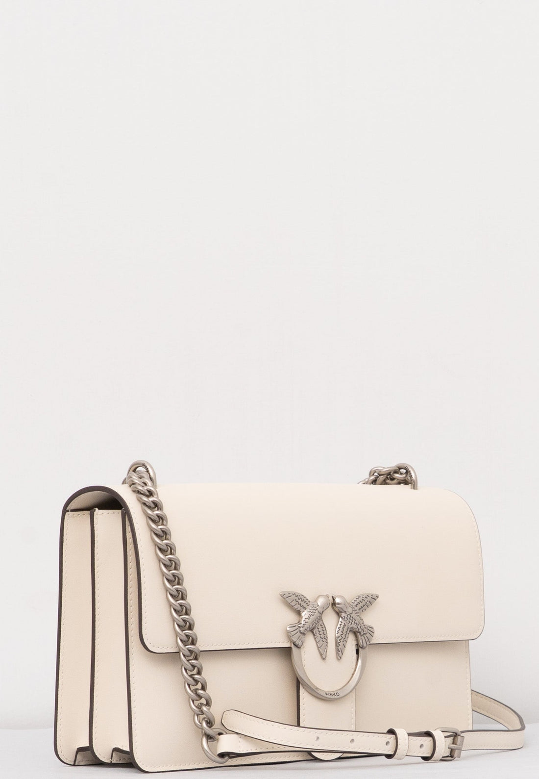 BORSA PINKO LOVE ONE CLASSIC DC 100941 A0F1 Z14O BIANCO-ARGENTO