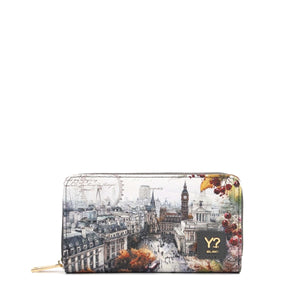 PORTAFOGLIO DONNA YNOT LUNGO YES-372F7 LONDON BERRY