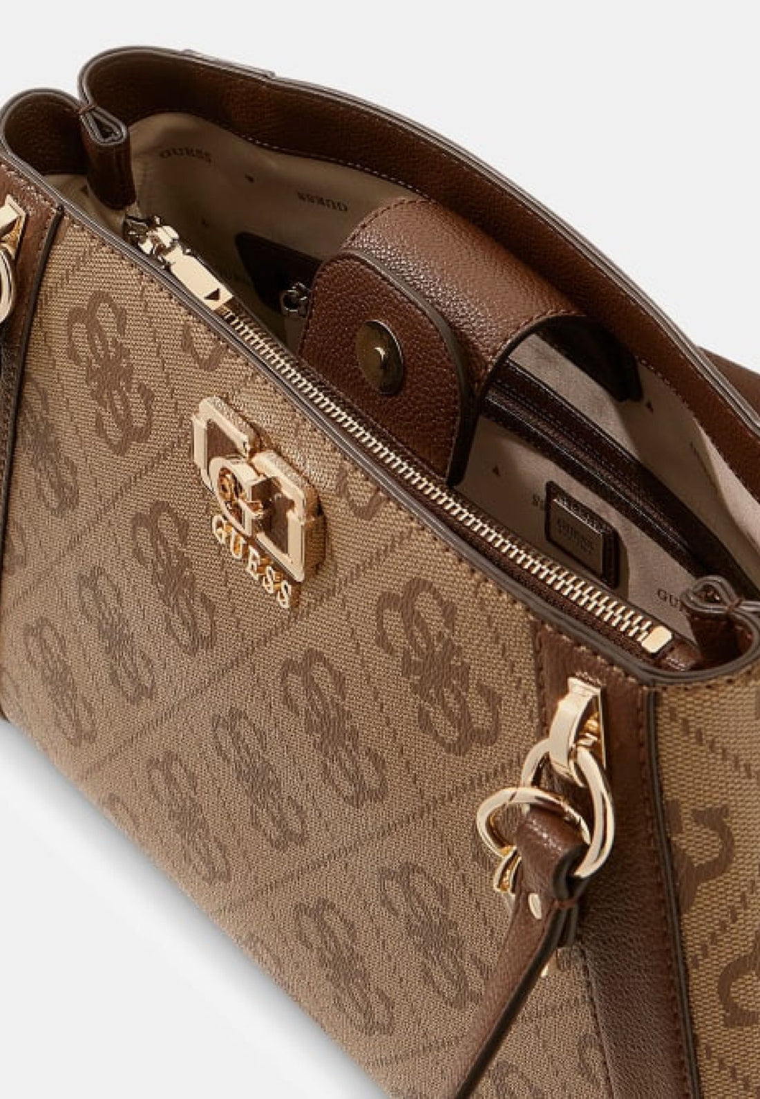 BORSA A SPALLA DONNA GUESS KARNILLA LOGO OS990122 LATTE LOGO