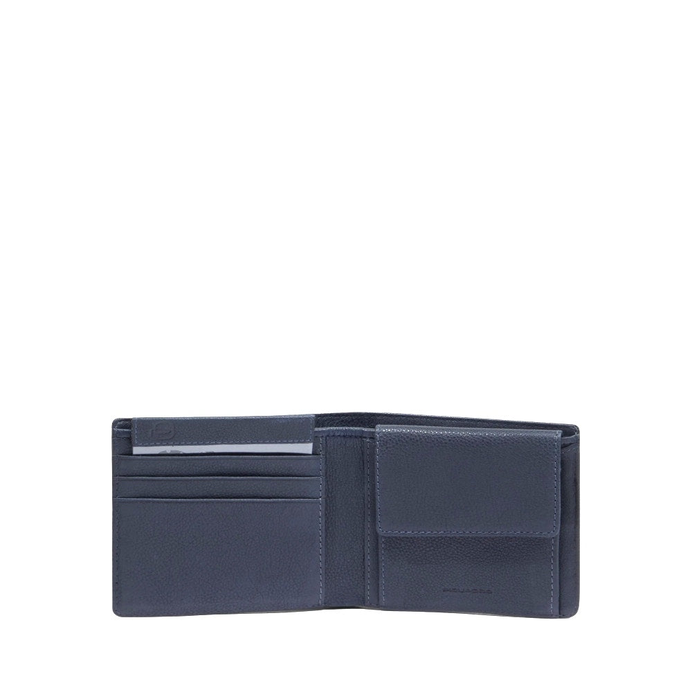 PORTAFOGLIO PIQUADRO PICCOLO CON MONETE PU4188W138R BLU