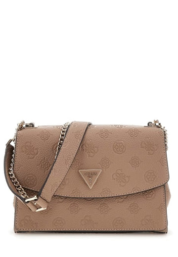 BORSA TRACOLLINA GUESS CRESIDIA II PD988821 DARK TAUPE LOGO