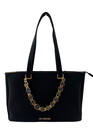 BORSA A SPALLA LOVE MOSCHINO IN PELLE JC4153PP1OL17 NERO