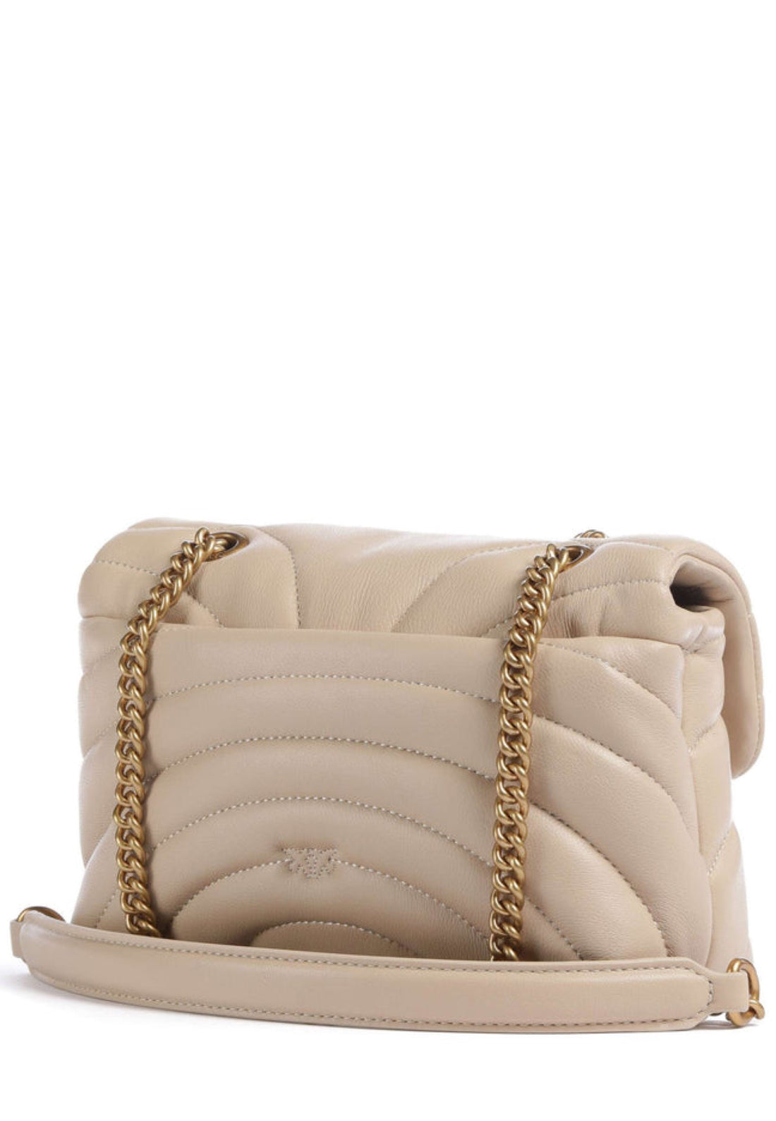 BORSA PINKO LOVE PUFF MINI BUTTERFLY 100039 A1EX C50Q BEIGE GRIGIO FUMO