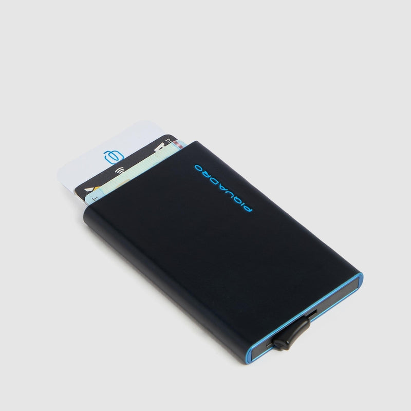 PORTAFOGLIO PIQUADRO PORTACARTE AUTOMATICO PER SCHEDE PP4825B2BLR BLU2