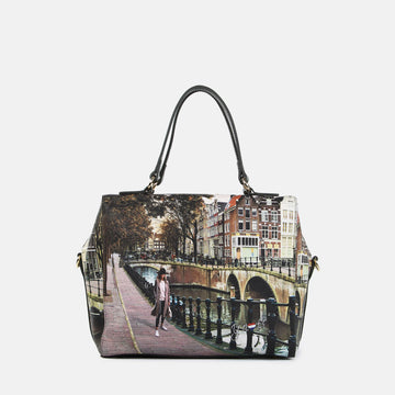 BORSA BAULETTO BOSTON BAG DONNA YNOT YES-702F6 AMSTERDAM BRIDGE